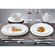 2016 Hot sale hotel &amp; restaurant lave-vaisselle ronde blanche, lave-vaisselle en porcelaine, assiettes en gros